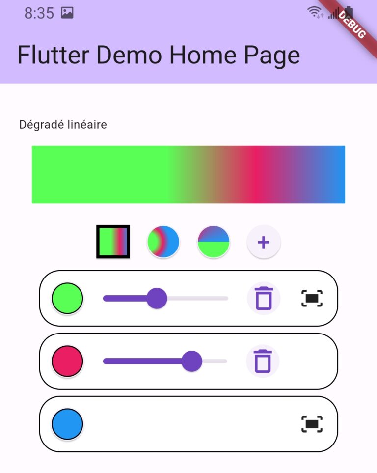 Gradient selector Flutter plugin